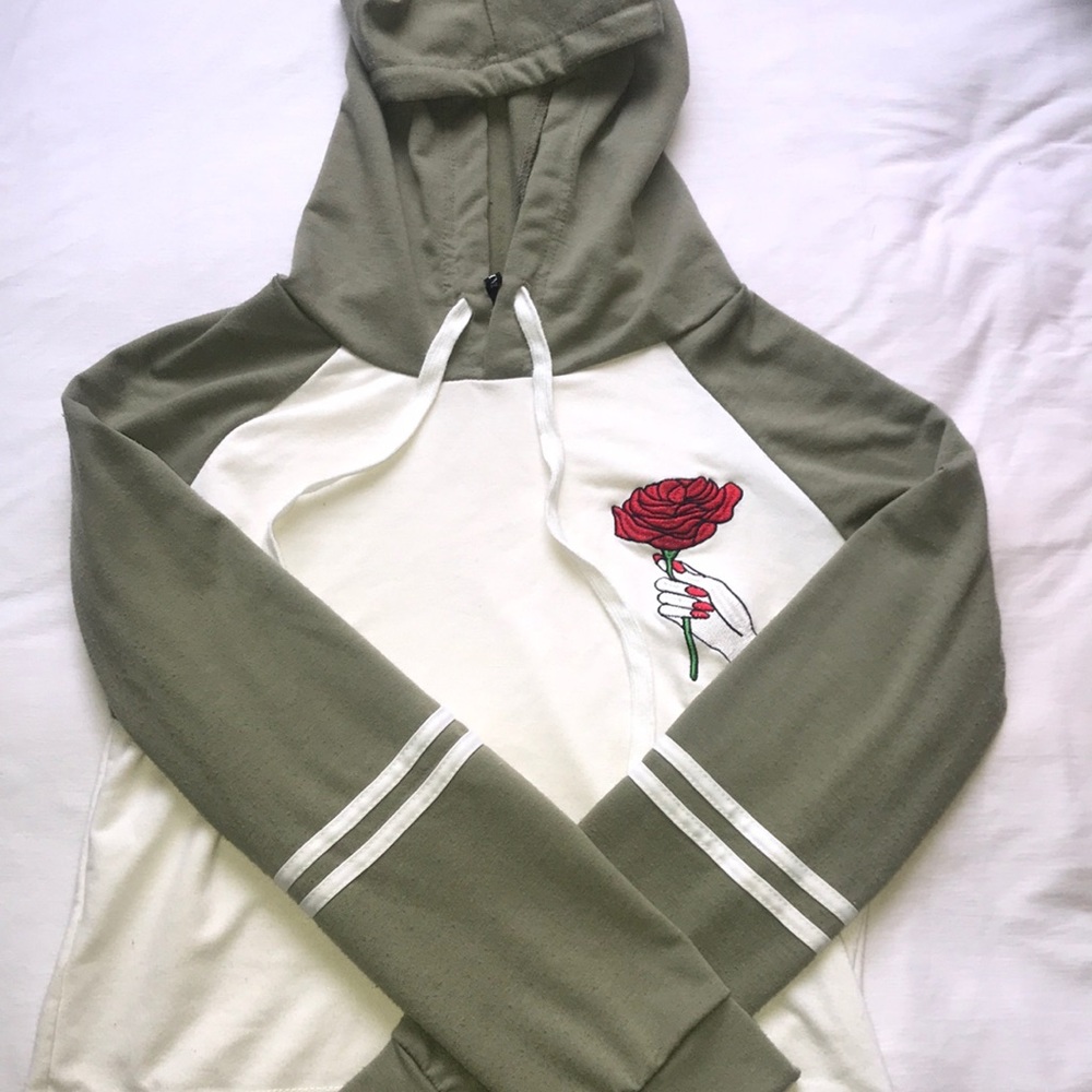 Zaful graphic cropped sweatshirt